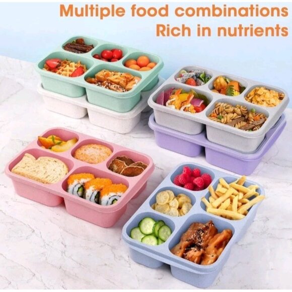 Korlon 6 Pack Bento Box Adult, Bento Lunch Box Containers w/ Lids And Utensils - Picture 3 of 7